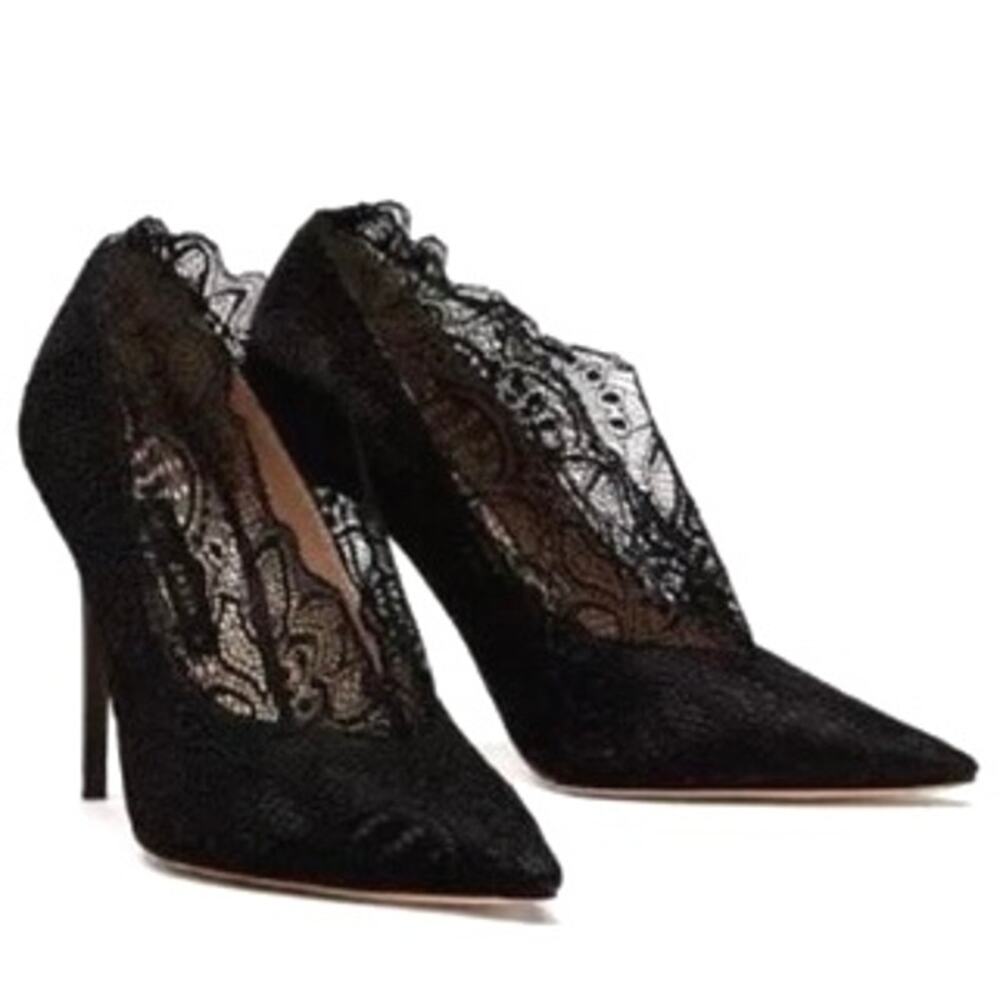 Zara High Heel Lace Court Stiletto Shoes gorgeous for any occasion size 36/6